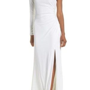 NWT VINCE CAMUTO One Shoulder High Slit Gown Size2